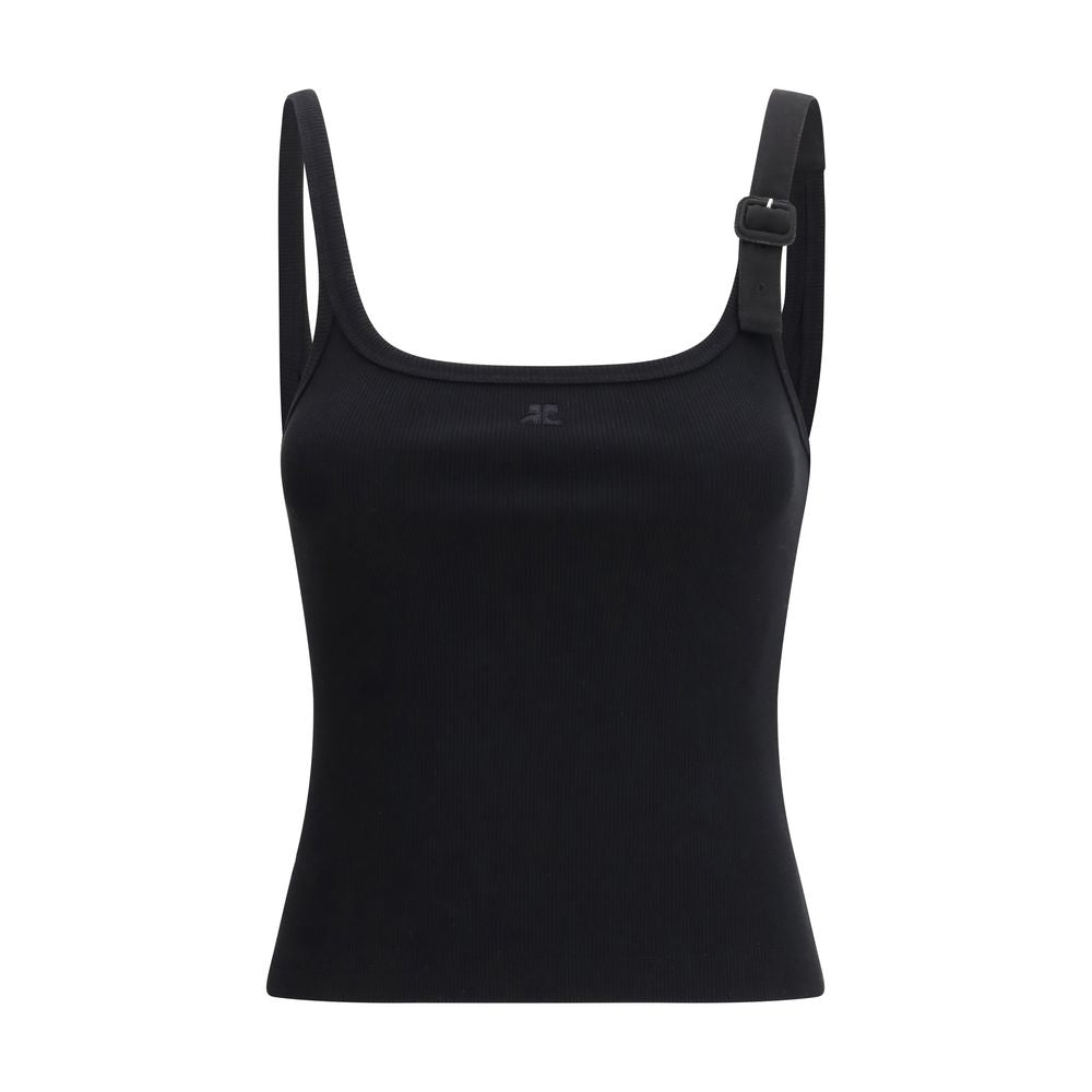 Courrèges Black Cotton Top